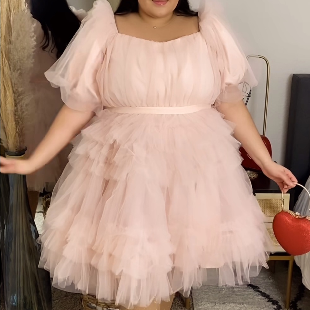 Ivy City Co Pixie Dress In Blush
